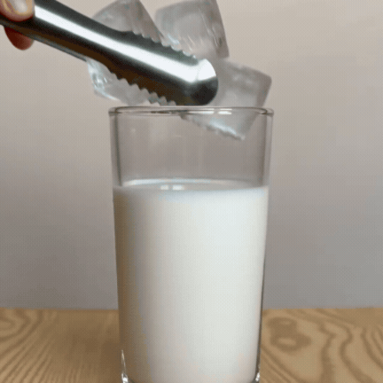 pour matcha into milk